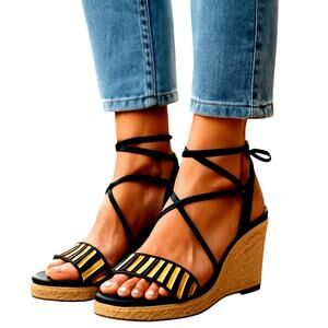 NWOT BLEECKER & BOND 9 Black 2 1/2 Inch Platform Women's Sandal Shoe New No Tags